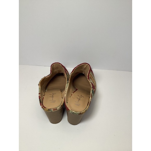 Wonderly Aztec Print Pointed Toe Mule Heel Women's Size 8 Western Style - Picture 7 of 8